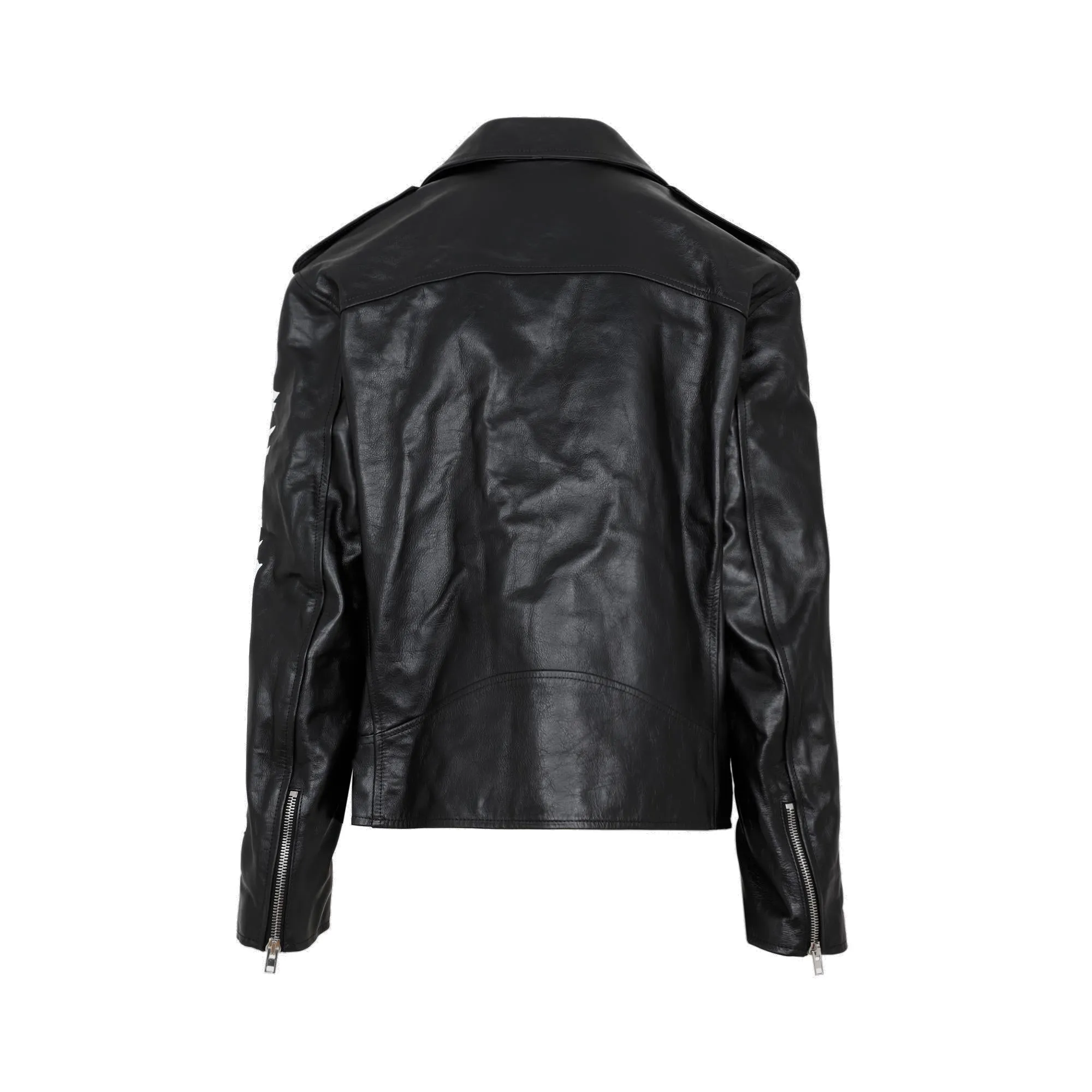 Vetements Logo Painted Biker Jacket