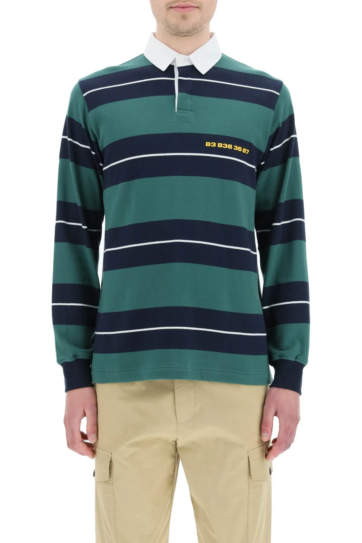 Vetements Striped Long-Sleeved Polo Shirt