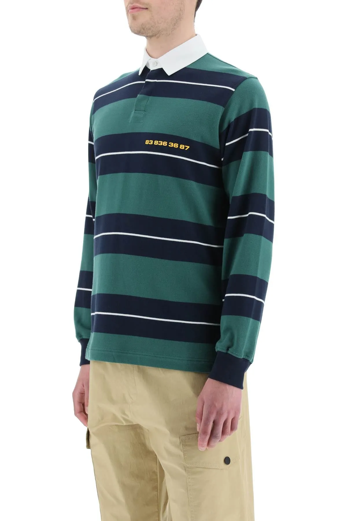 Vetements Striped Long-Sleeved Polo Shirt