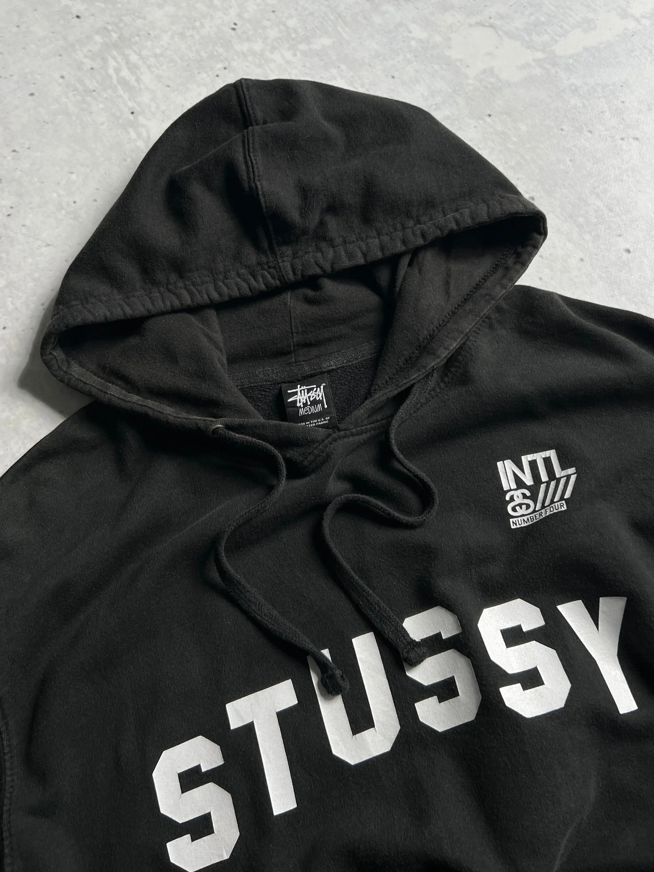 Vintage Stussy International Pullover Hoodie (M)