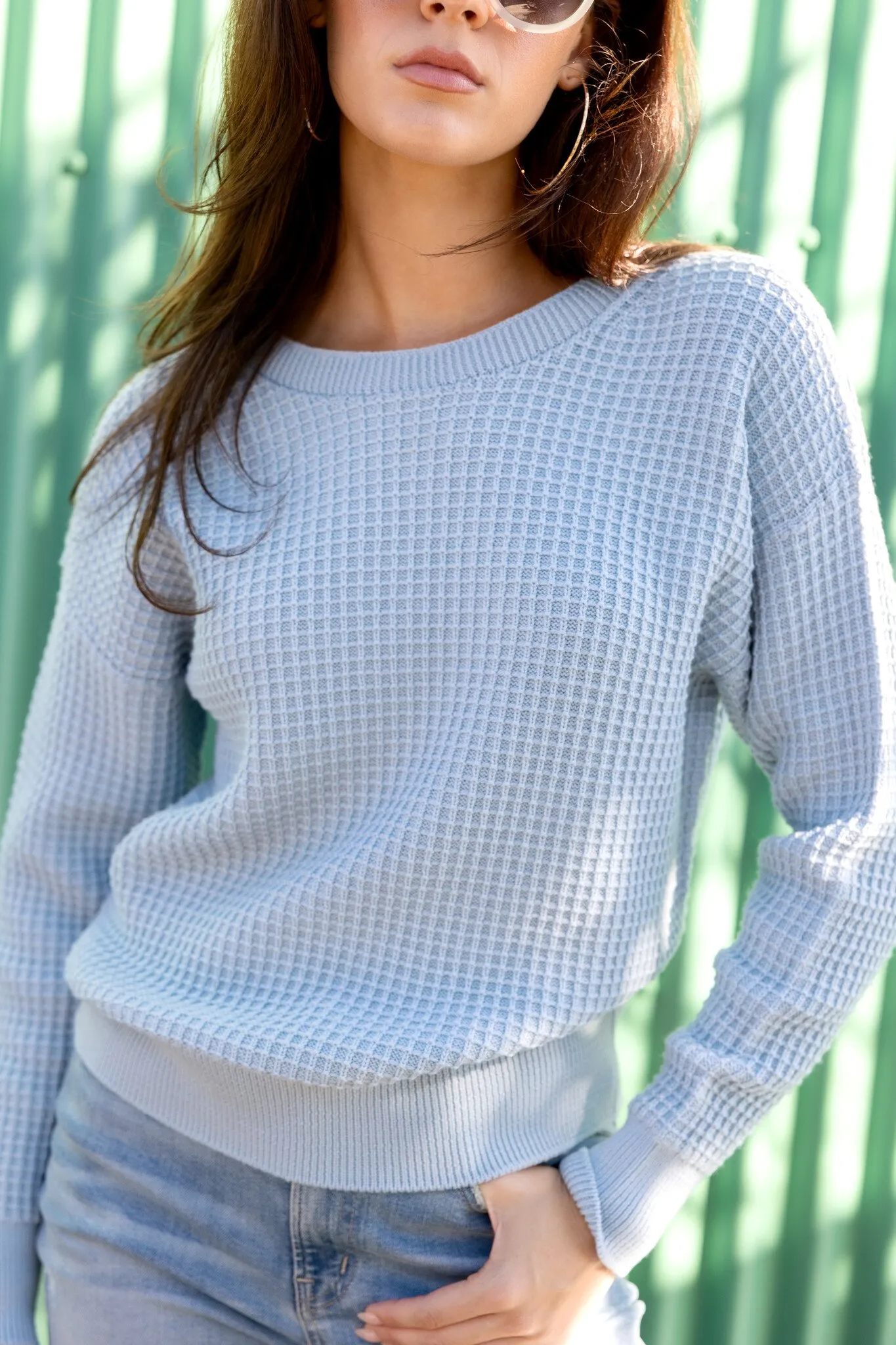 Winnie Merino Wool Waffle Knit Sweater