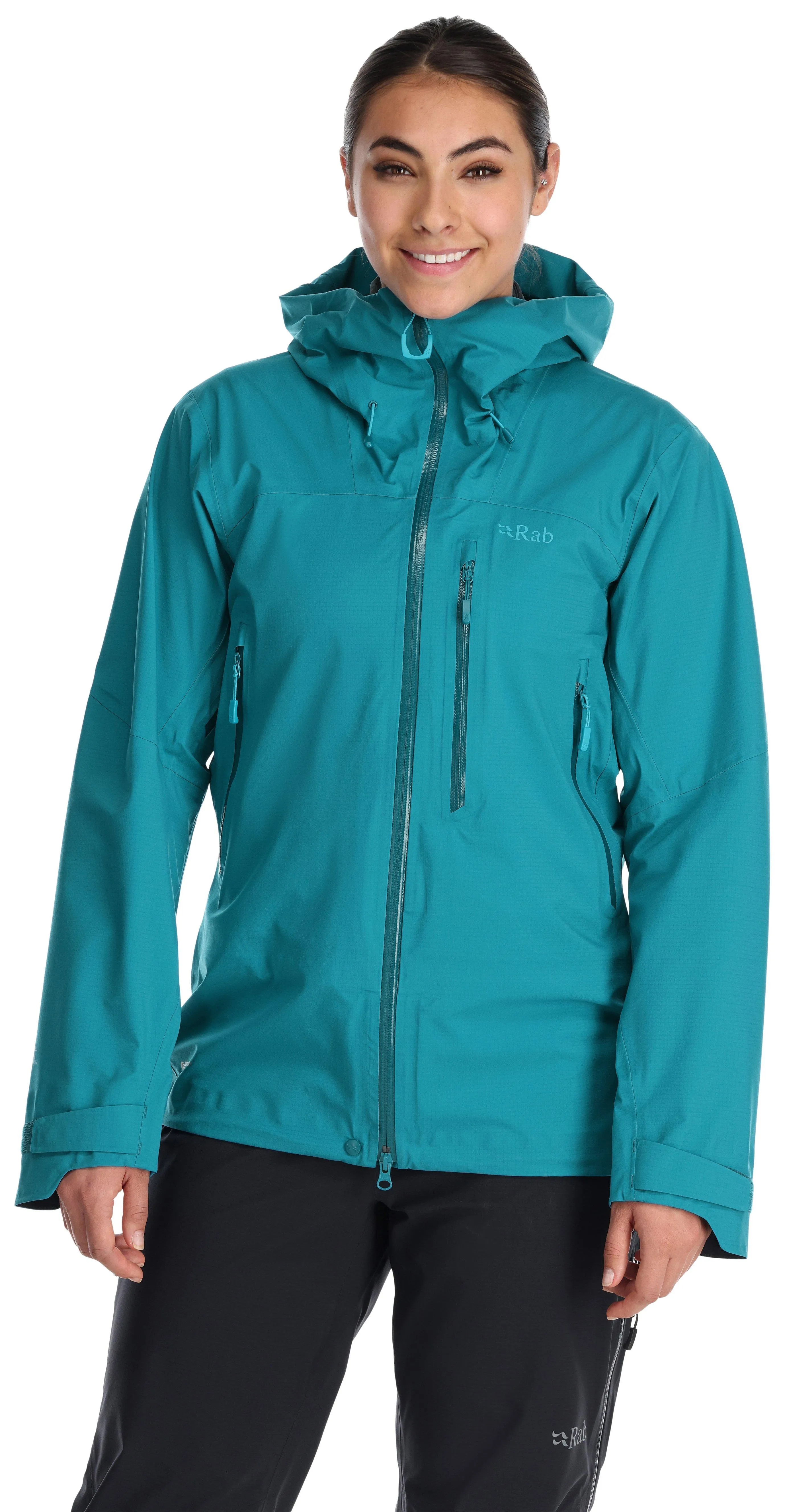 Women's Rab Firewall Jacket Black | Waterproof Jackets | George Fisher UK