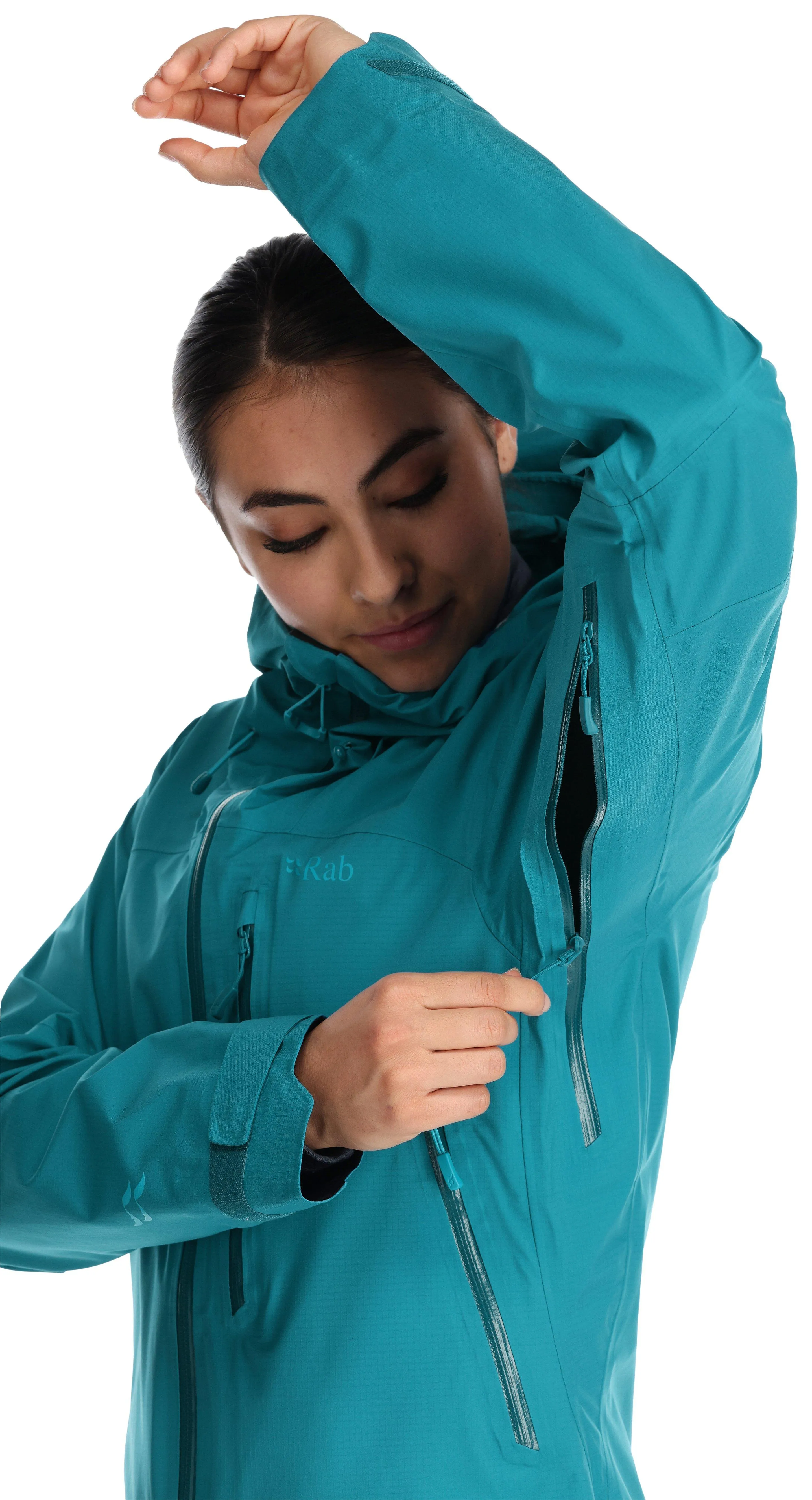 Women's Rab Firewall Jacket Black | Waterproof Jackets | George Fisher UK