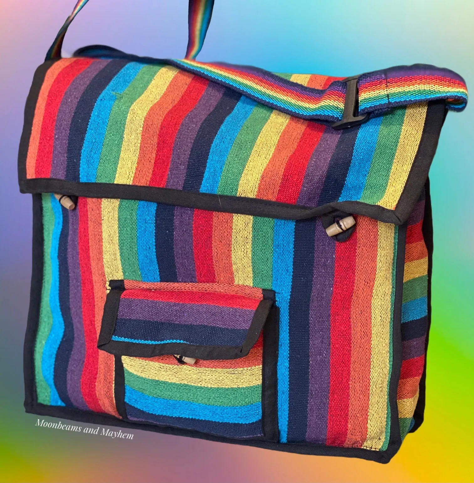 WONDERFUL COTTON RAINBOW SATCHEL / SHOULDER BAG