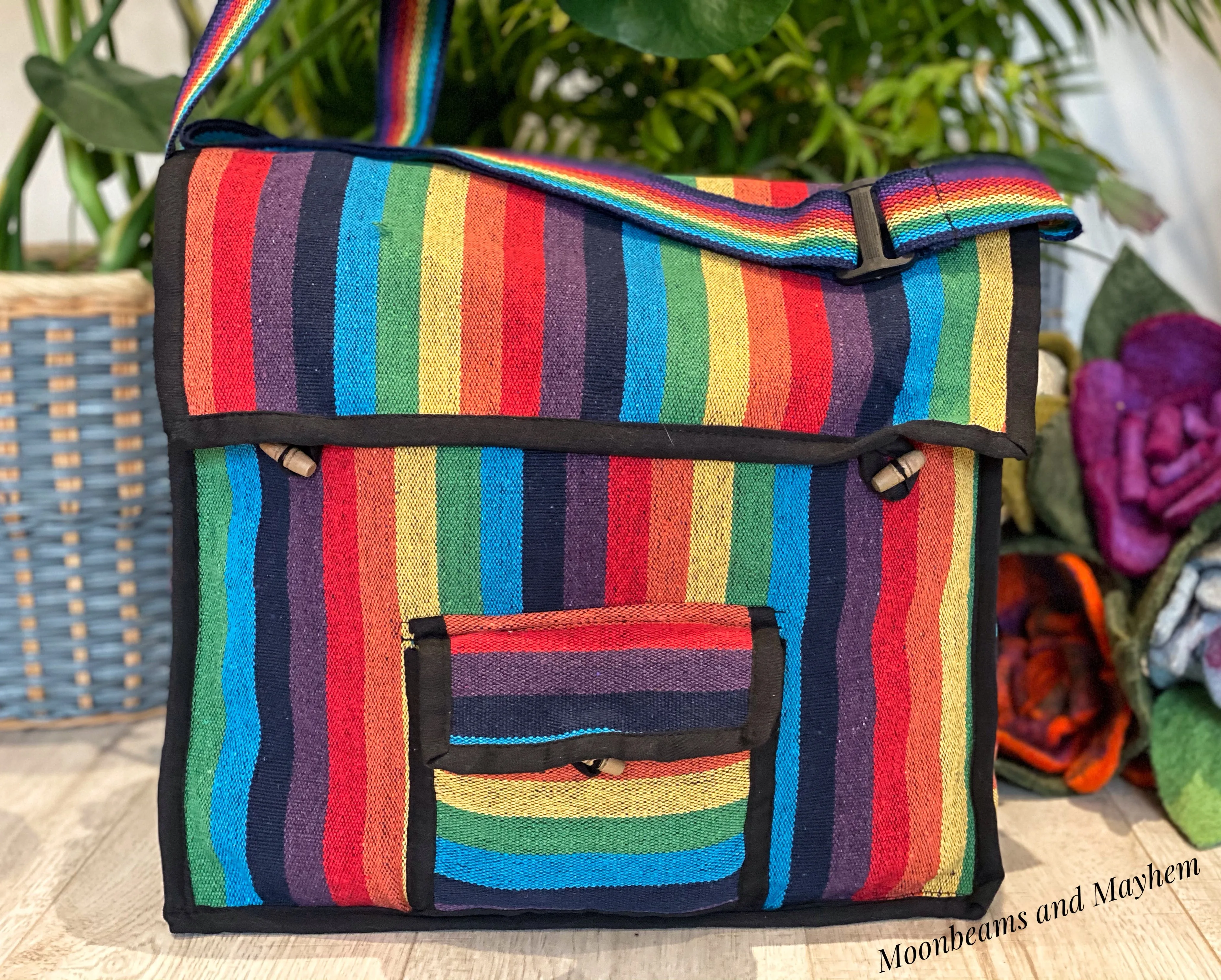 WONDERFUL COTTON RAINBOW SATCHEL / SHOULDER BAG