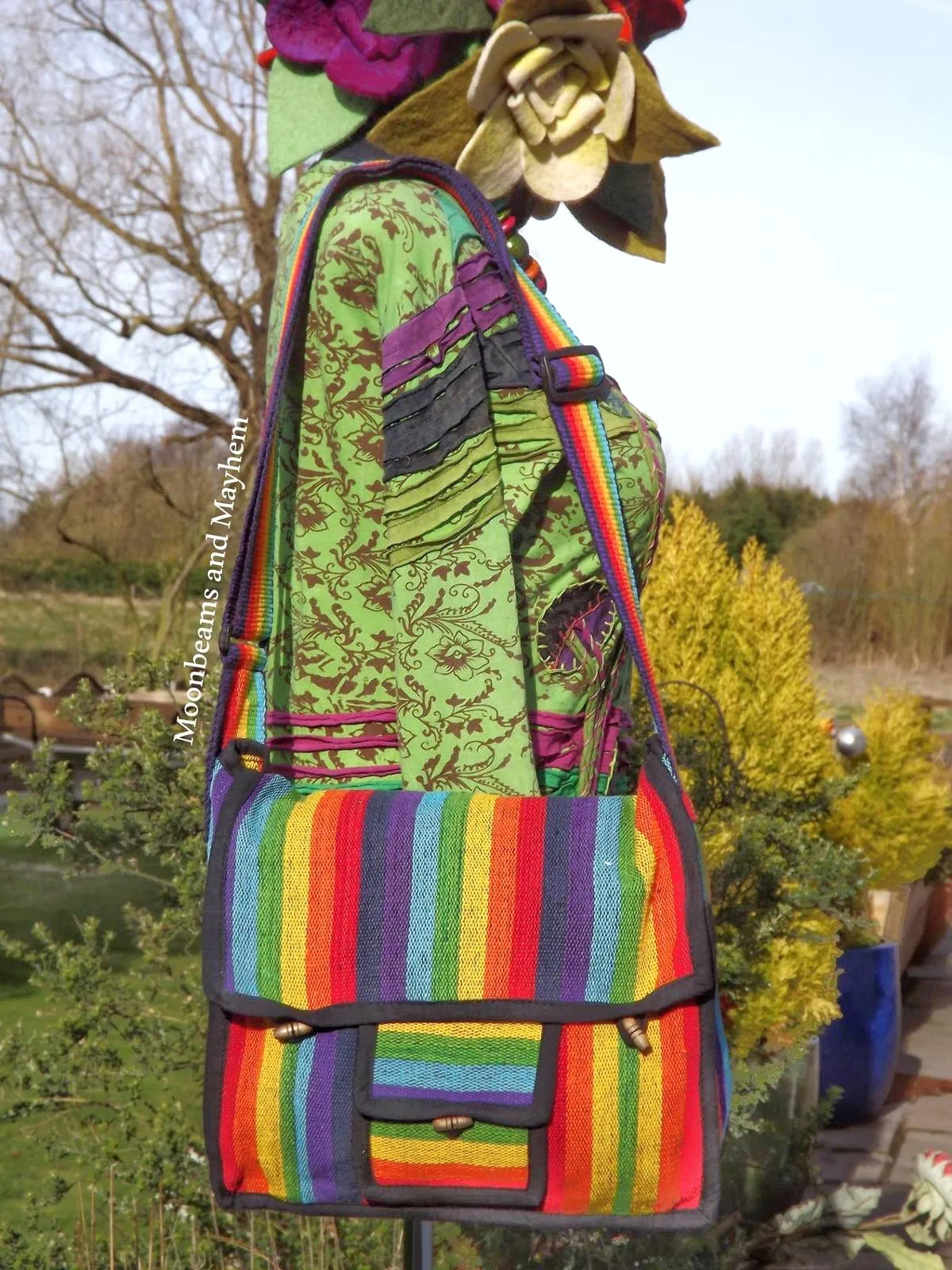 WONDERFUL COTTON RAINBOW SATCHEL / SHOULDER BAG