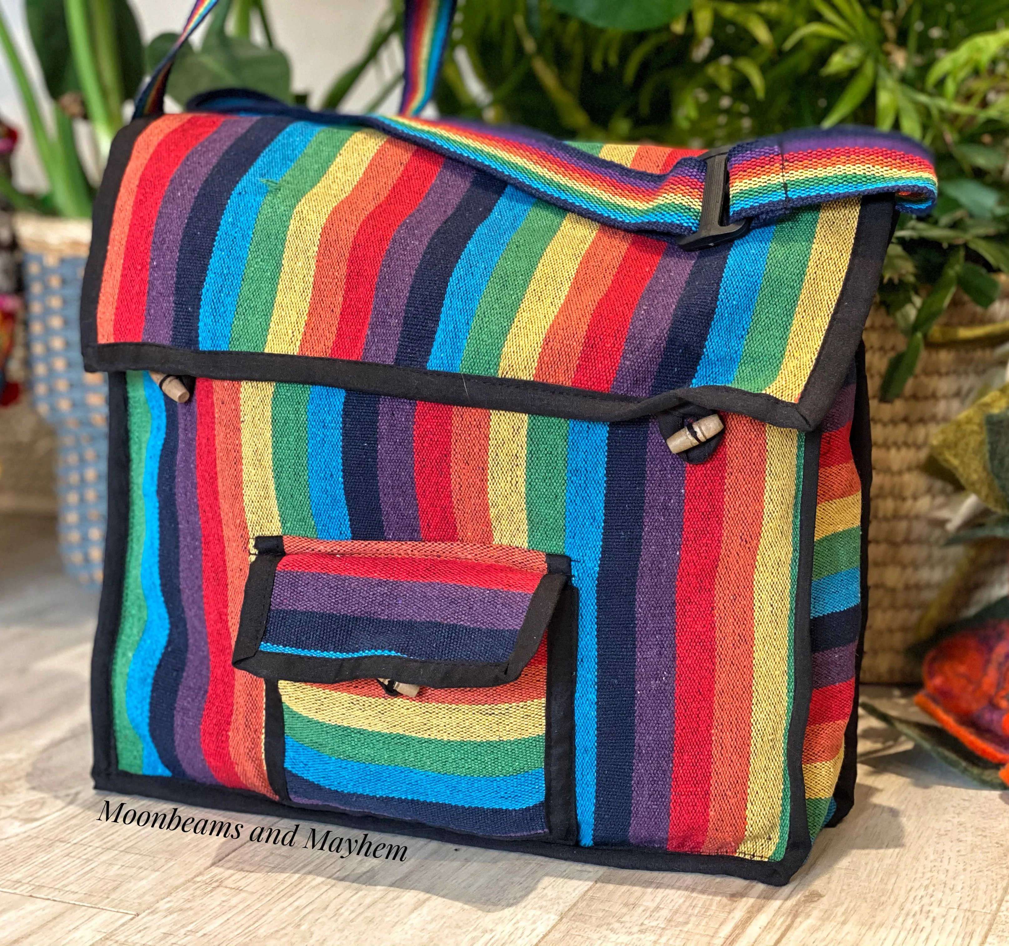 WONDERFUL COTTON RAINBOW SATCHEL / SHOULDER BAG