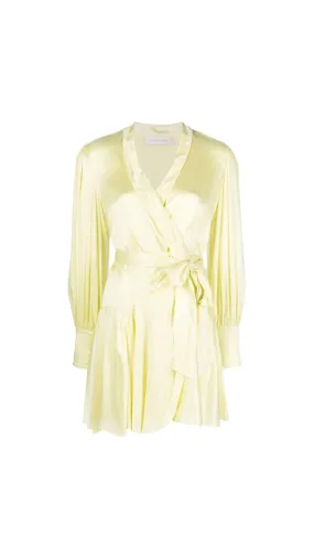 Wrap Minidress - Lemon