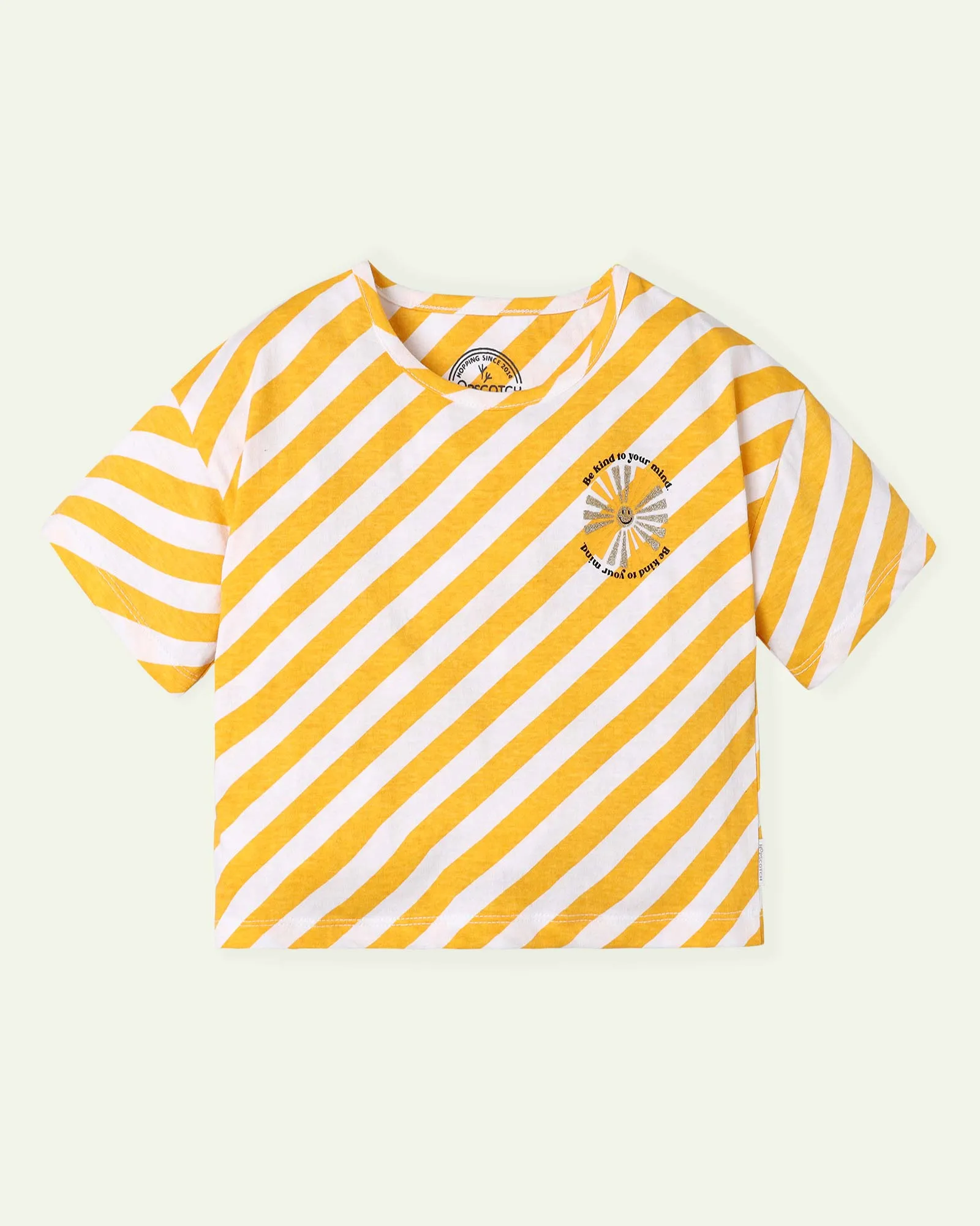 Yellow Striped Boxy T-Shirt