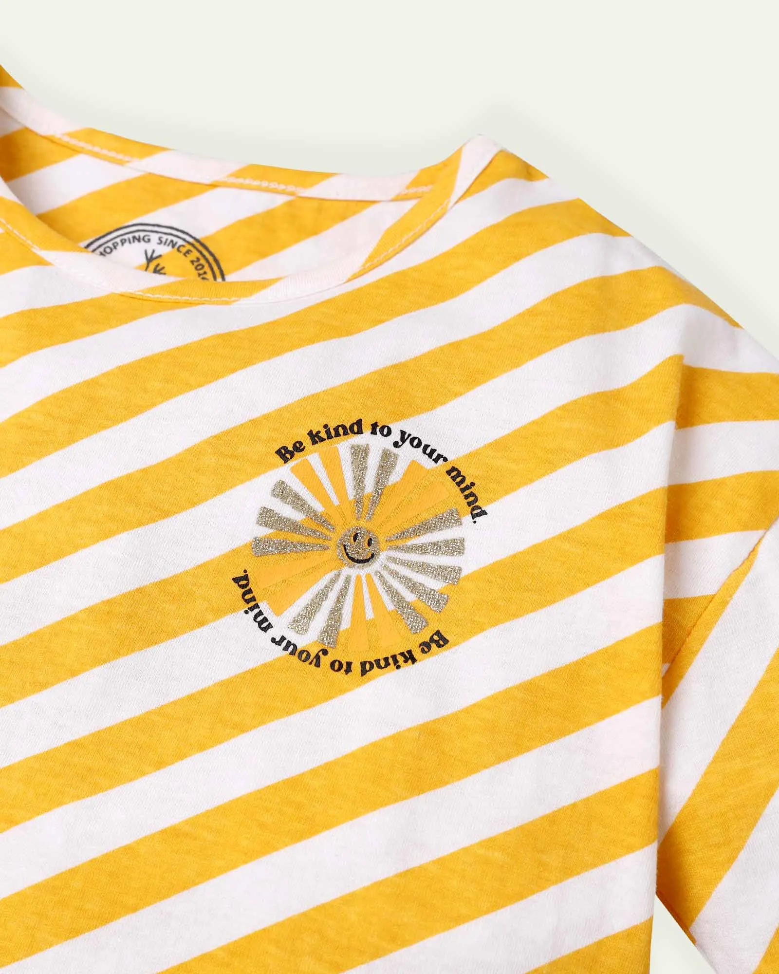 Yellow Striped Boxy T-Shirt