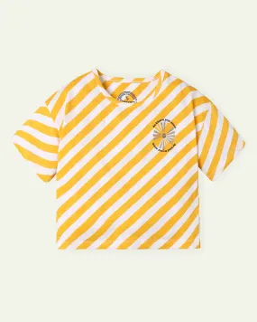 Yellow Striped Boxy T-Shirt