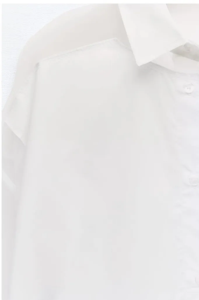 ZARA  |OVERSIZED POPLIN AND ORGANZA SHIRT